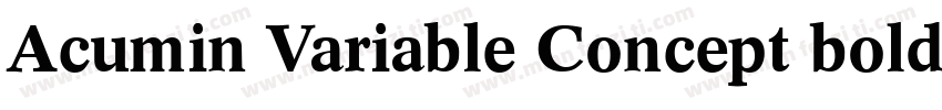 Acumin Variable Concept bold字体转换